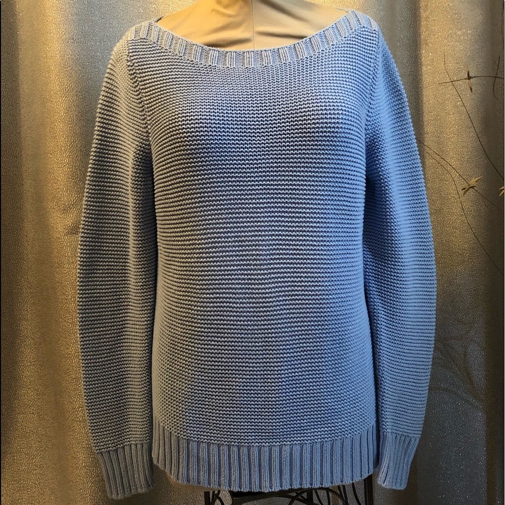 Talbots light blue boatneck sweater size large